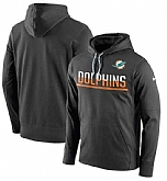 Men's Miami Dolphins Nike Sideline Circuit Pullover Performance Hoodie - Anthracite FengYun,baseball caps,new era cap wholesale,wholesale hats
